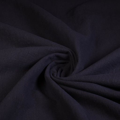 Linnen stof stone washed donker blauw
