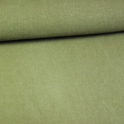 Linnen stone washed legergroen