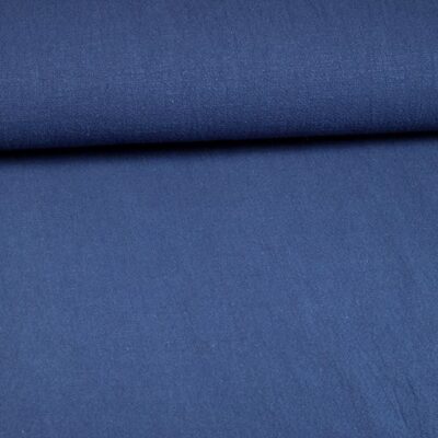 Linnen stof stone washed denim