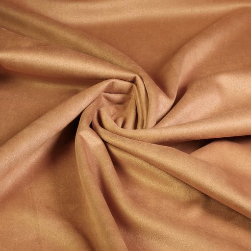 Scuba suede stof camel