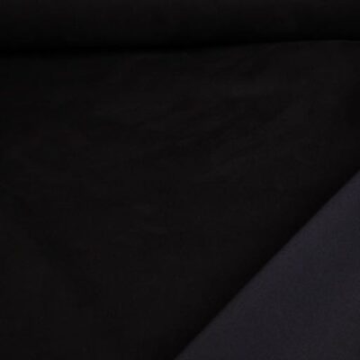 Scuba suede stof zwart