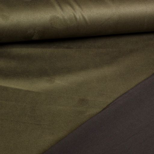Scuba suede stof army