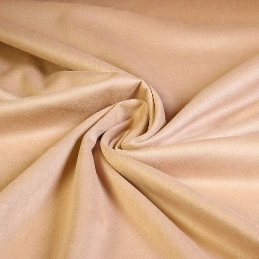 Scuba suede stof beige