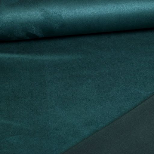 Scuba suede stof petrol