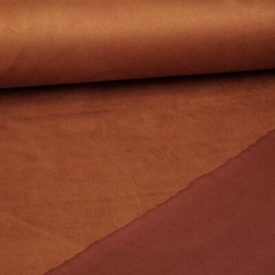 Scuba suede stof cognac
