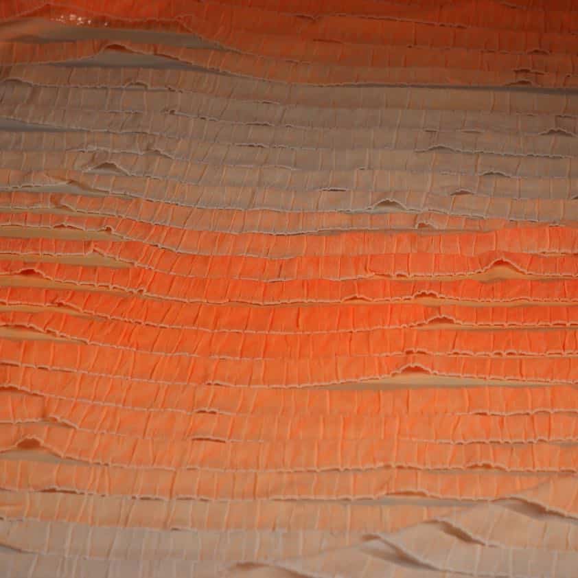 Plissé 4 way stretch oranje