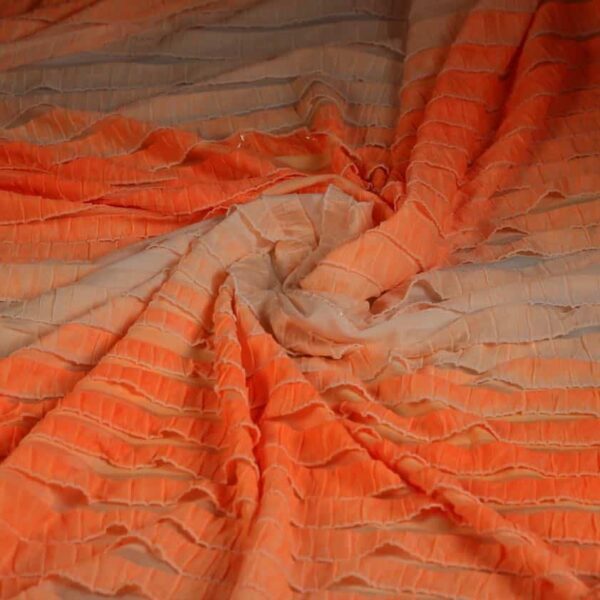 Plissé 4 way stretch oranje