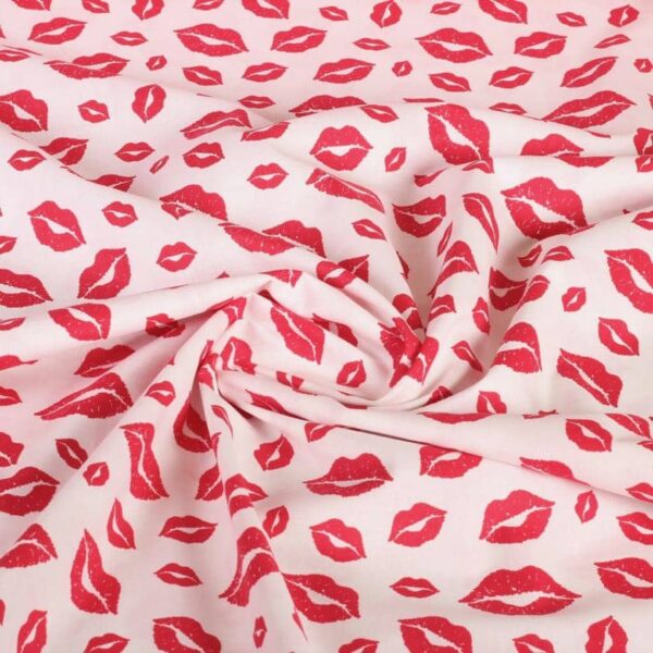 Katoen stof lippen
