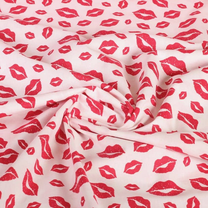Katoen stof lippen