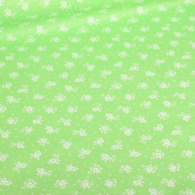 Poplin stof mille fleur groen