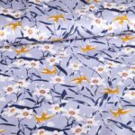 Poplin stof zwaluw licht blauw