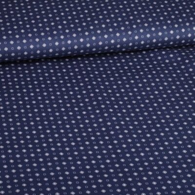 Poplin stof stropdas navy