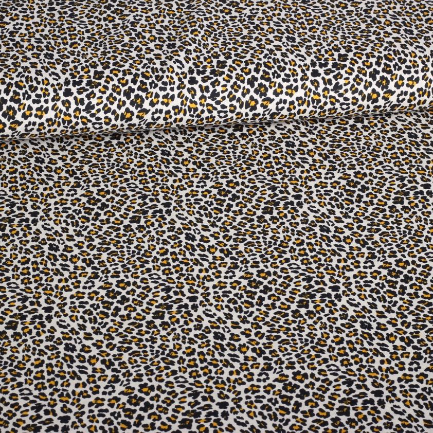 Katoen leopard beige
