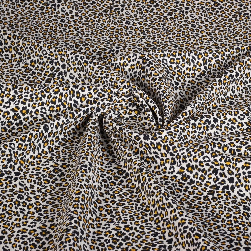 Katoen leopard beige