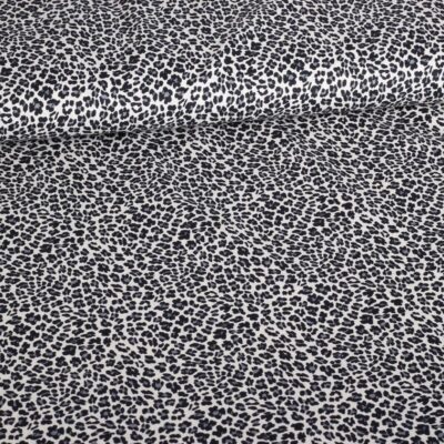 Katoen leopard grijs