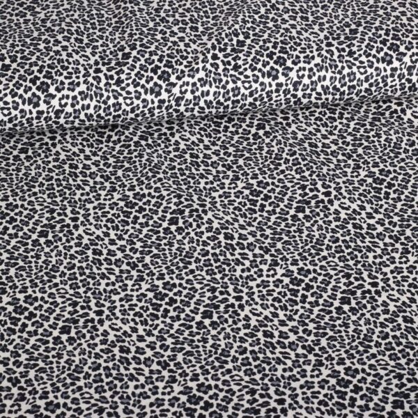 Katoen leopard grijs