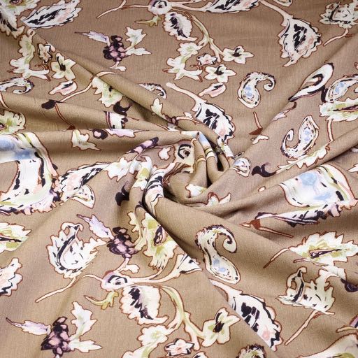 Crepe viscose stof ecru