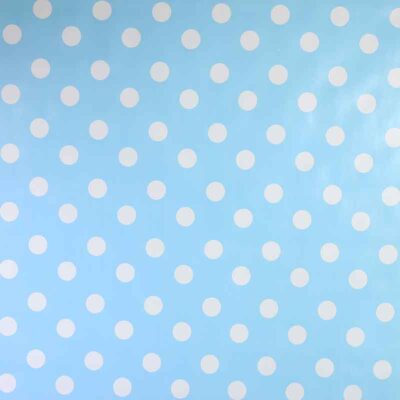 Tafelzeil deluxe stip 2 cm lichtblauw