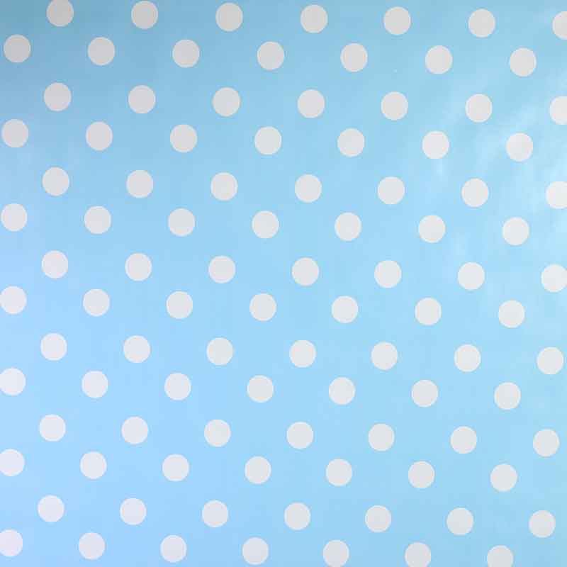 Tafelzeil deluxe stip 2 cm lichtblauw