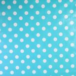 Tafelzeil deluxe aqua met witte stip