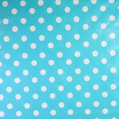 Tafelzeil deluxe aqua met witte stip