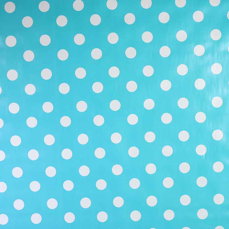 Tafelzeil deluxe aqua met witte stip