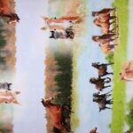 Tafelzeil deluxe paarden