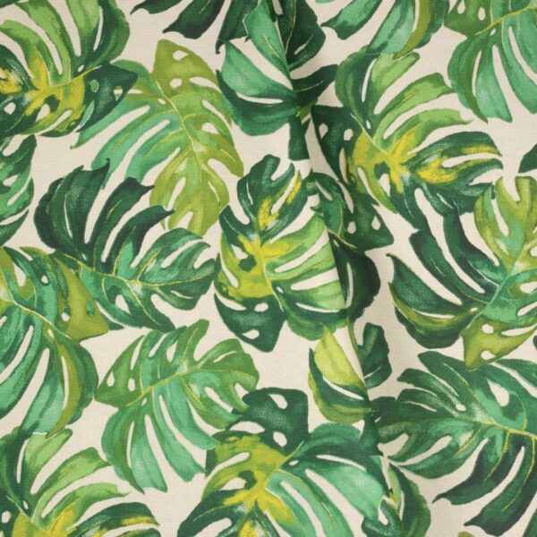 Tafelzeil linnenlook bloem groen