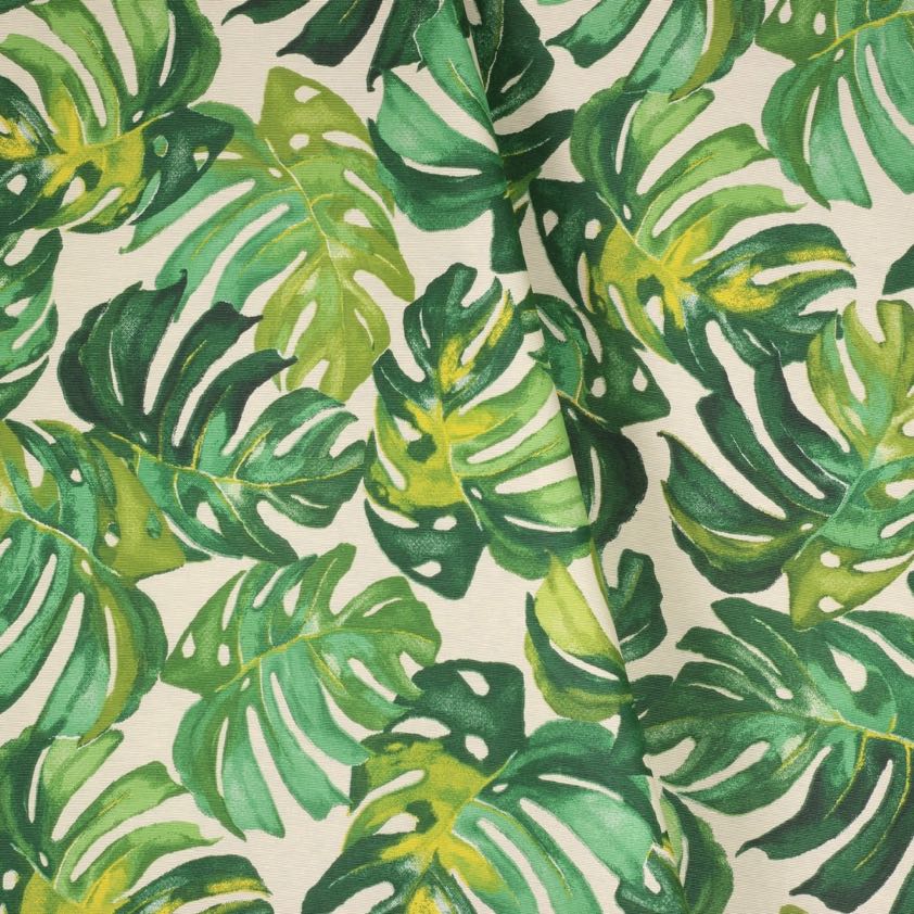 Tafelzeil linnenlook bloem groen