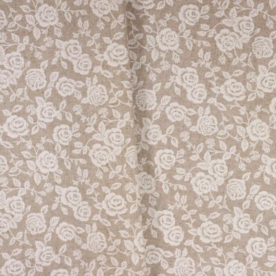Tafelzeil linnenlook roos beige