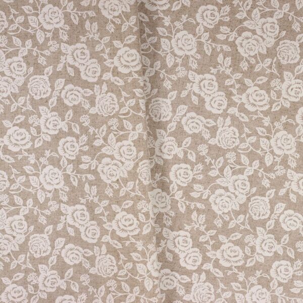 Tafelzeil linnenlook roos beige