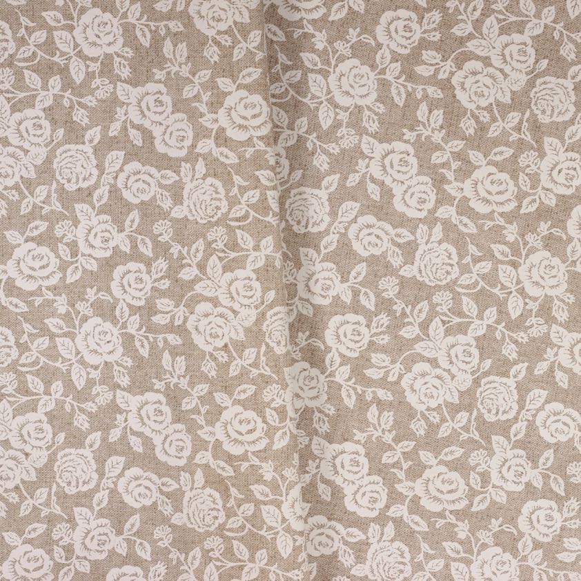 Tafelzeil linnenlook roos beige