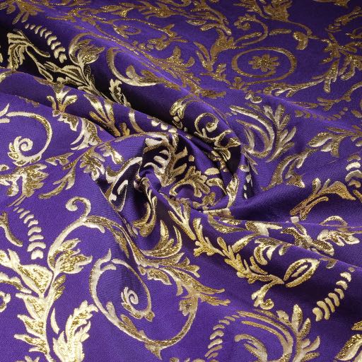 Barok Jacquard paars/goud