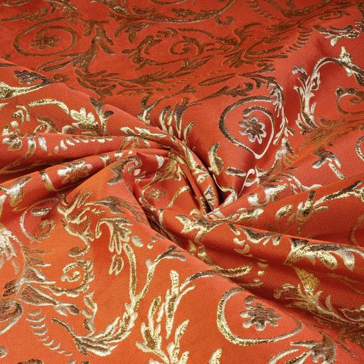Barok Jacquard oranje/goud