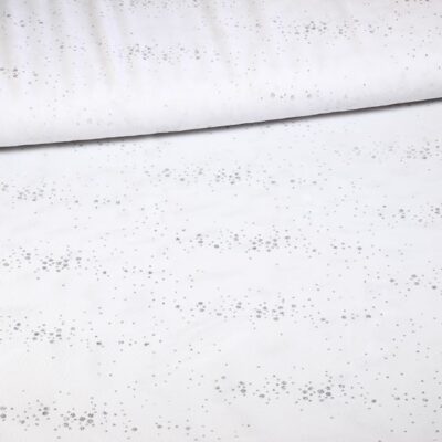 Mesh stof glitter stip Wit