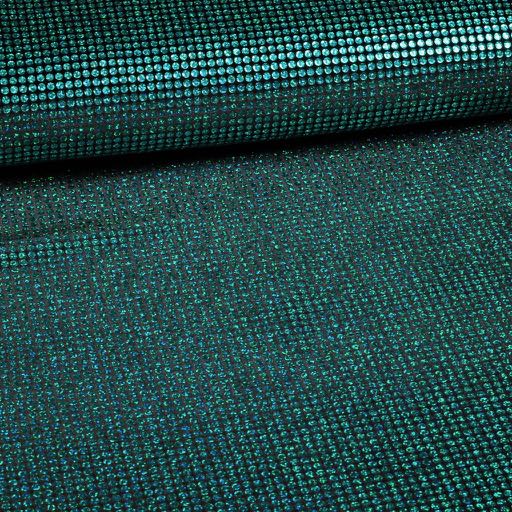Velvet stof stretch hologram pailletten groen