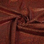 Velvet stof stretch hologram pailletten oranje