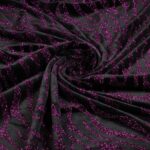 Velvet stof stretch Glitter streep paars