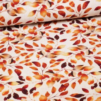 Linnen viscose bedrukt bloemen 2