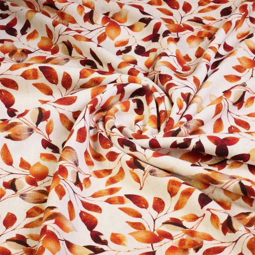 Linnen viscose bedrukt bloemen 2