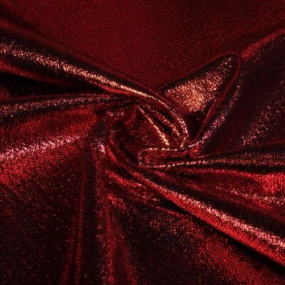 Metallic Folie Party stof Rood