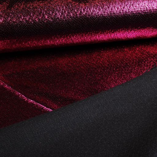 Metallic Folie Party stof Fuchsia