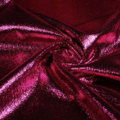 Metallic Folie Party stof Fuchsia