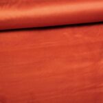 Stretch Suede stof brique