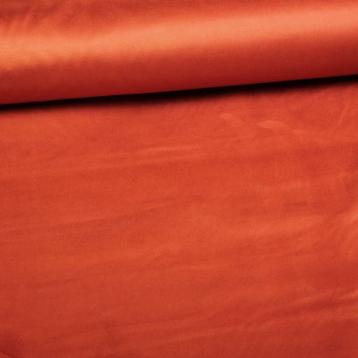 Stretch Suede stof brique