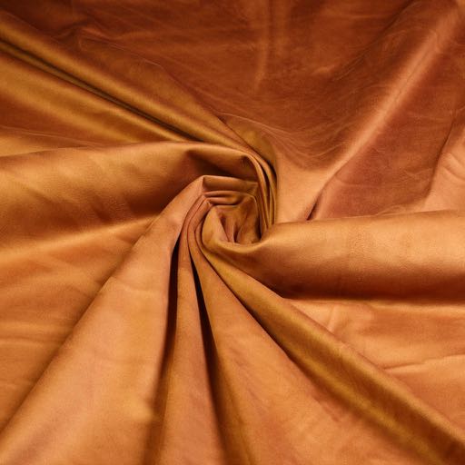Stretch Suede stof cognac