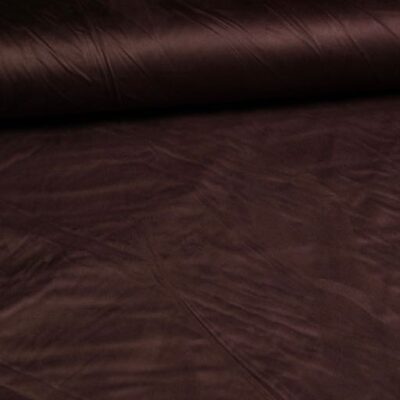 Stretch Suede stof donker bruin