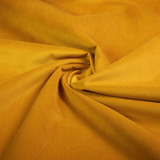 Fluweel / Velvet meubelstof Okergeel