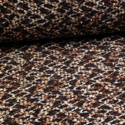 Bouclé/Tweed lurex stof zigzag 1