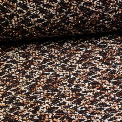 Bouclé/Tweed lurex stof zigzag 1